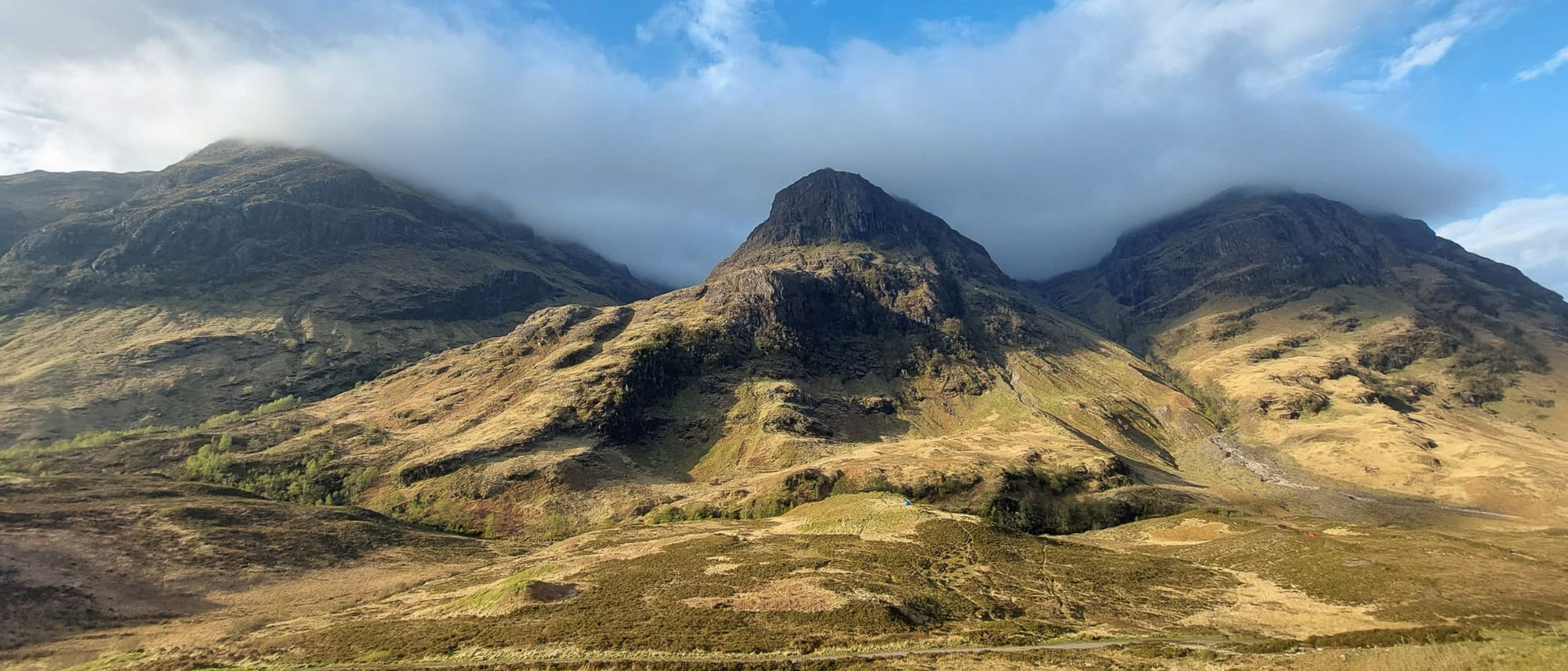 The Three Sisters of Glencoe on a spring morning.