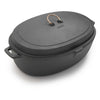 Enamel Lined Roaster Barebones Living CKW-1102 Dutch Ovens One Size / Slate Grey