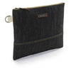 Neelum Zipper Pouch | Waxed Denim Barebones Living Pouches