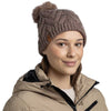 Caryn Knitted Beanie & Fleece Band BUFF 136743.322 Beanies One Size / Cobblestone
