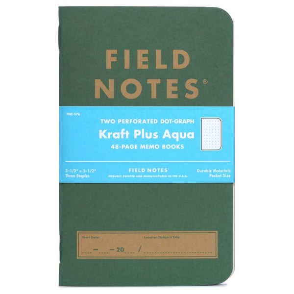 Kraft Plus (2-Pack) Field Notes FNC-57c Notebooks One Size / Aqua