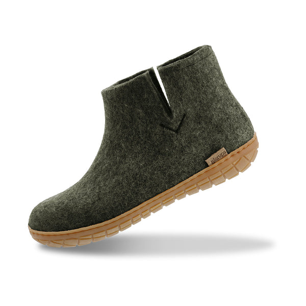 Boot with Natural Rubber Sole Glerups Outdoor Slipper Boots