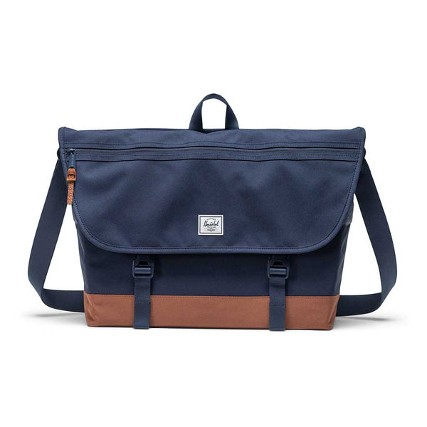 Cove Messenger Herschel Supply Co. 11529-02564-OS Messenger Bags 22.5L / Navy/Saddle brown