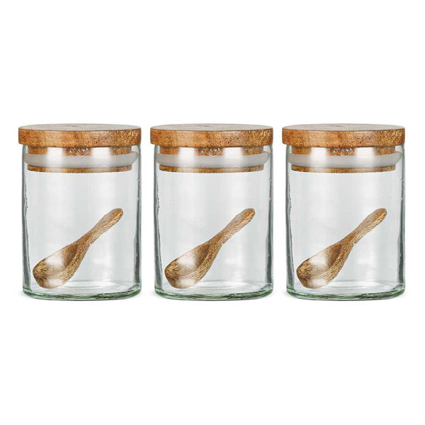 Izaan Spice Jar nkuku IJ0301 Cooking Accessories Set of 3 / Clear