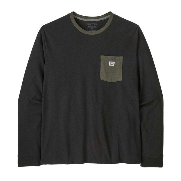 Shop Sticker Pocket Longsleeve Responsibili-Tee | Men's Patagonia Men's Tees