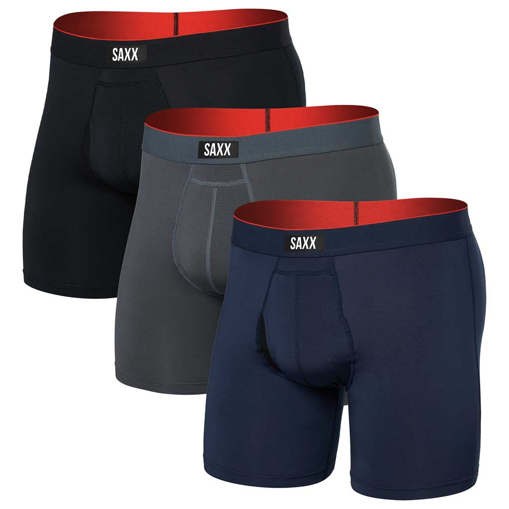 Multi-Sport Mesh Boxer Brief Fly 3 Pack