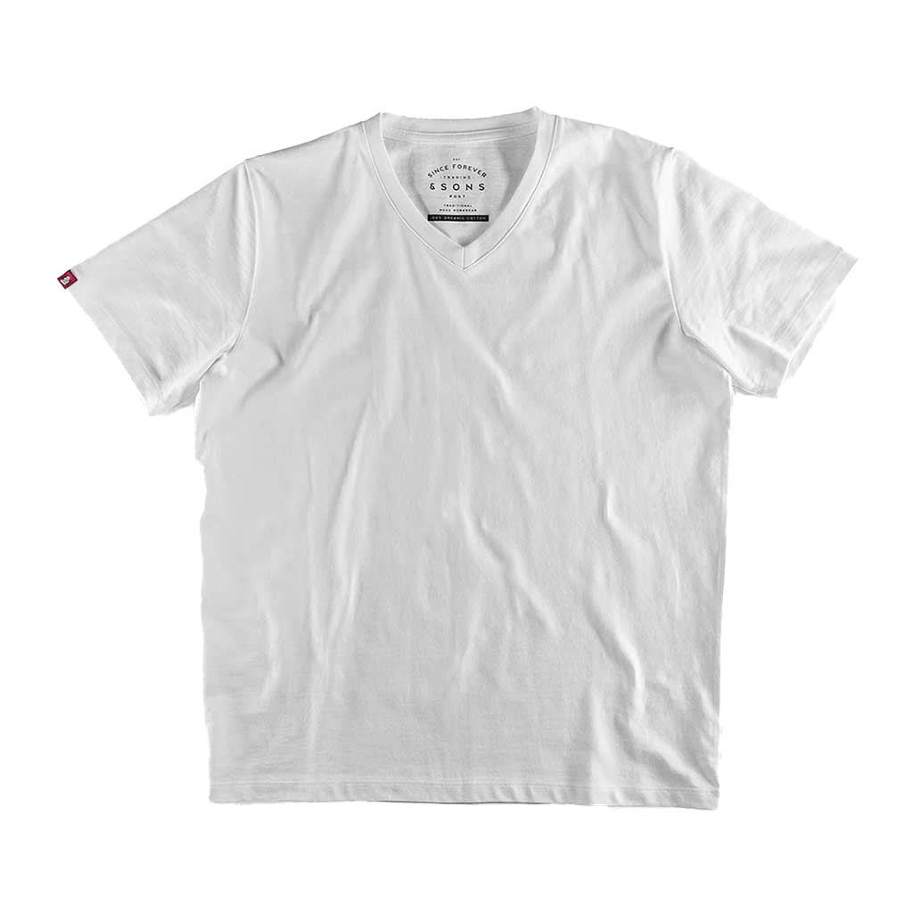 Classic White V-Neck T-Shirt