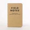 Original Ruled 3-Pack Field Notes FN-02 Notebooks 3 Pack / Brown